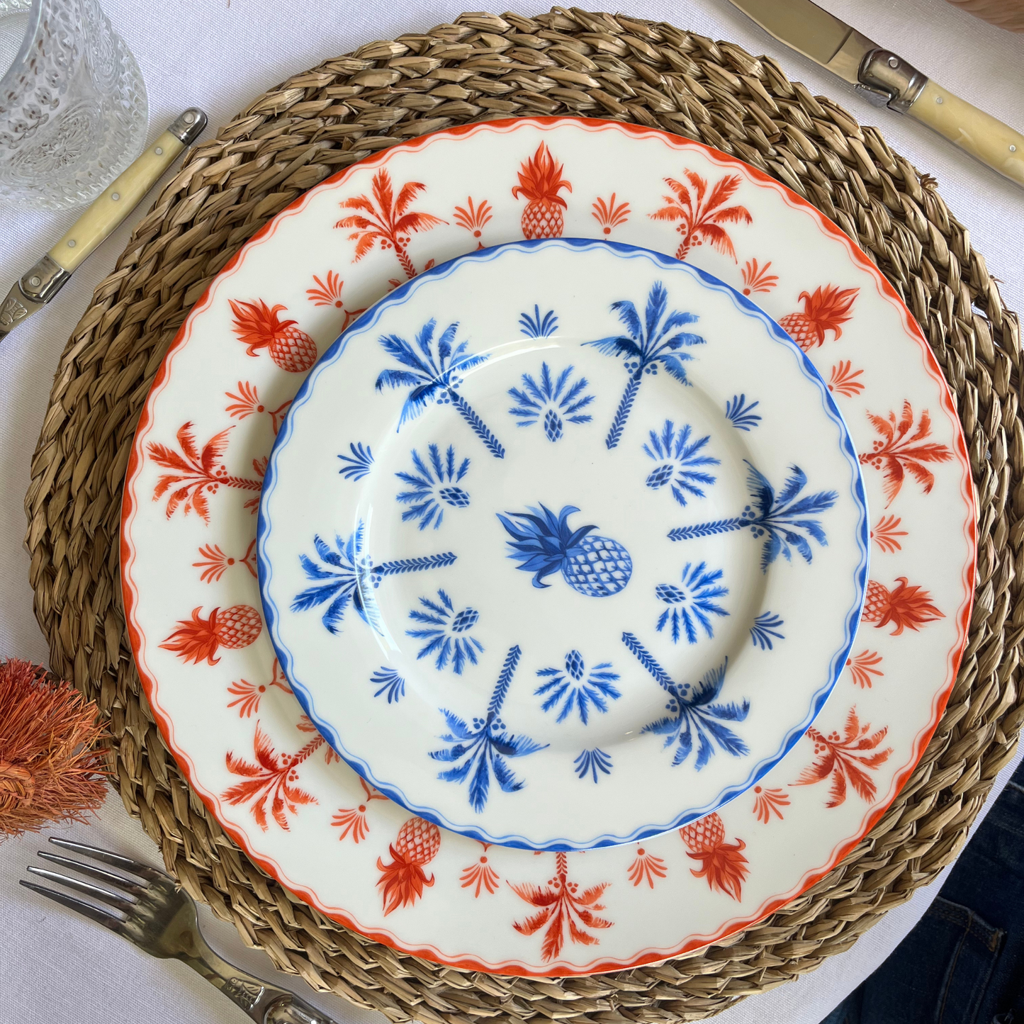 Platos Postre Exotic Vibes Azul