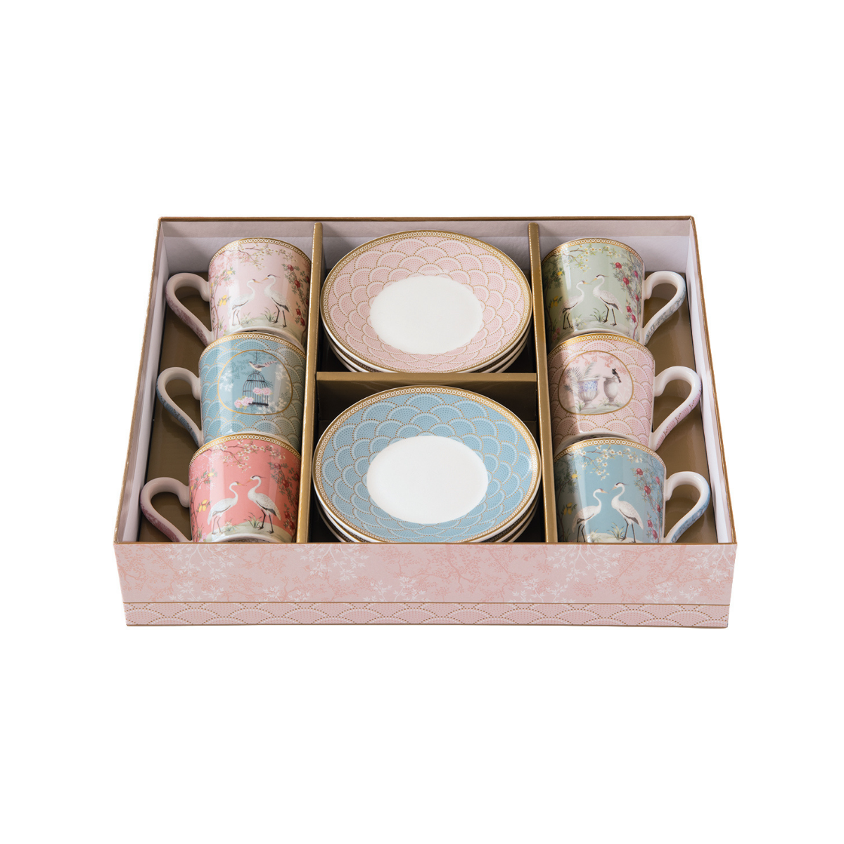 Set Jardin de Reves – 6 Tazas de Porcelana Italiana