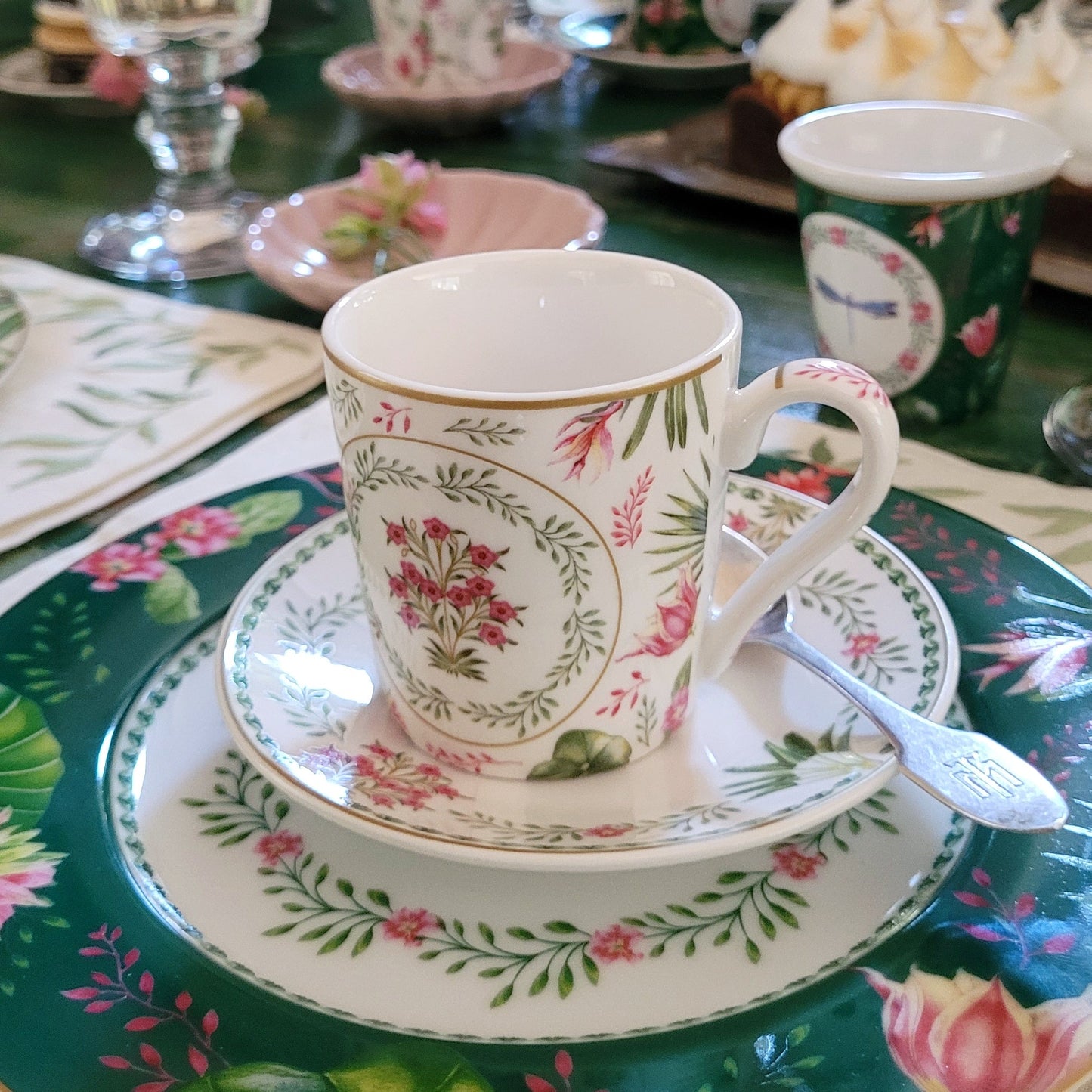 Set Botanic Chic - 6 Tazas de Porcelana Italiana