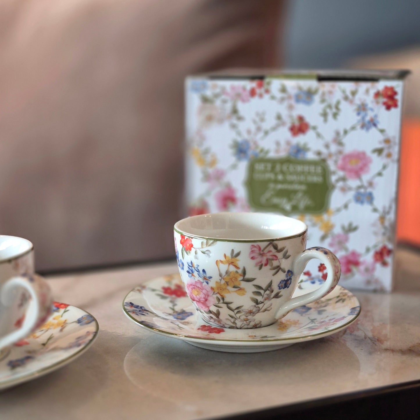 Set Garden Dreams – 2 Tazas de Porcelana Italiana