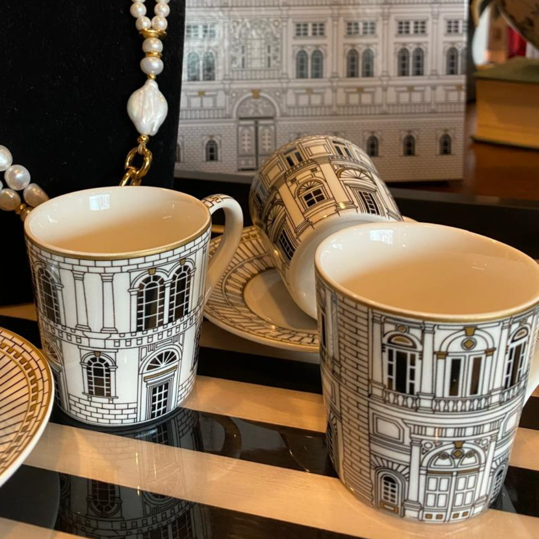 Set Palazzo – 6 Tazas de Porcelana Italiana