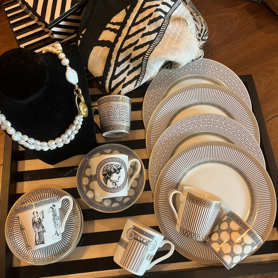 Set Palladium – 6 Tazas de Porcelana Italiana