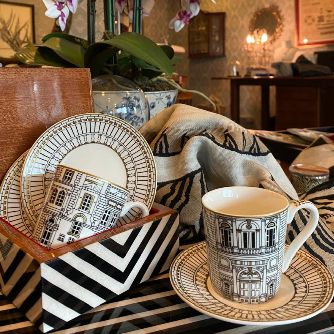 Set Palazzo – 6 Tazas de Porcelana Italiana