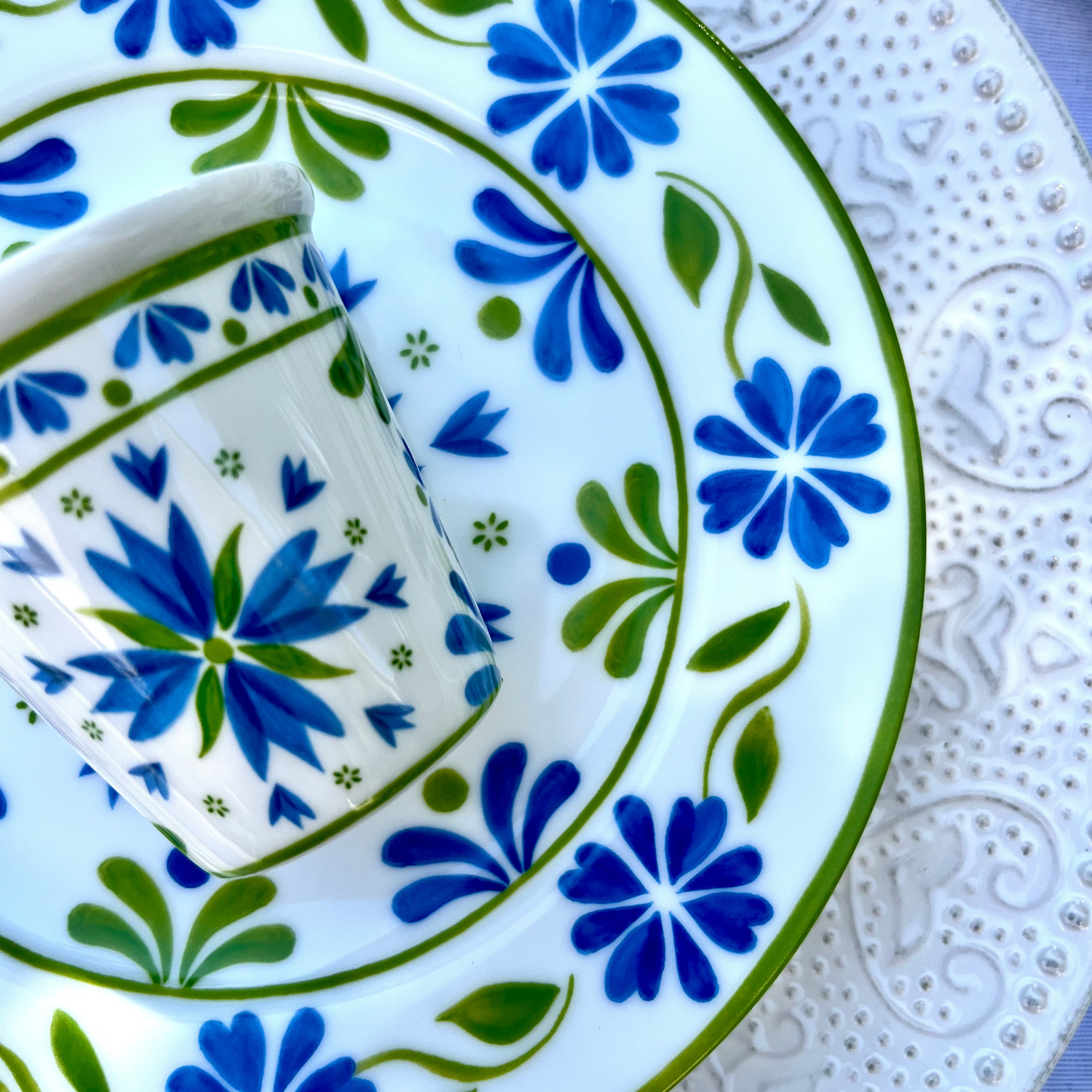 Set Flower Garden – 6 Tazas de Porcelana Italiana