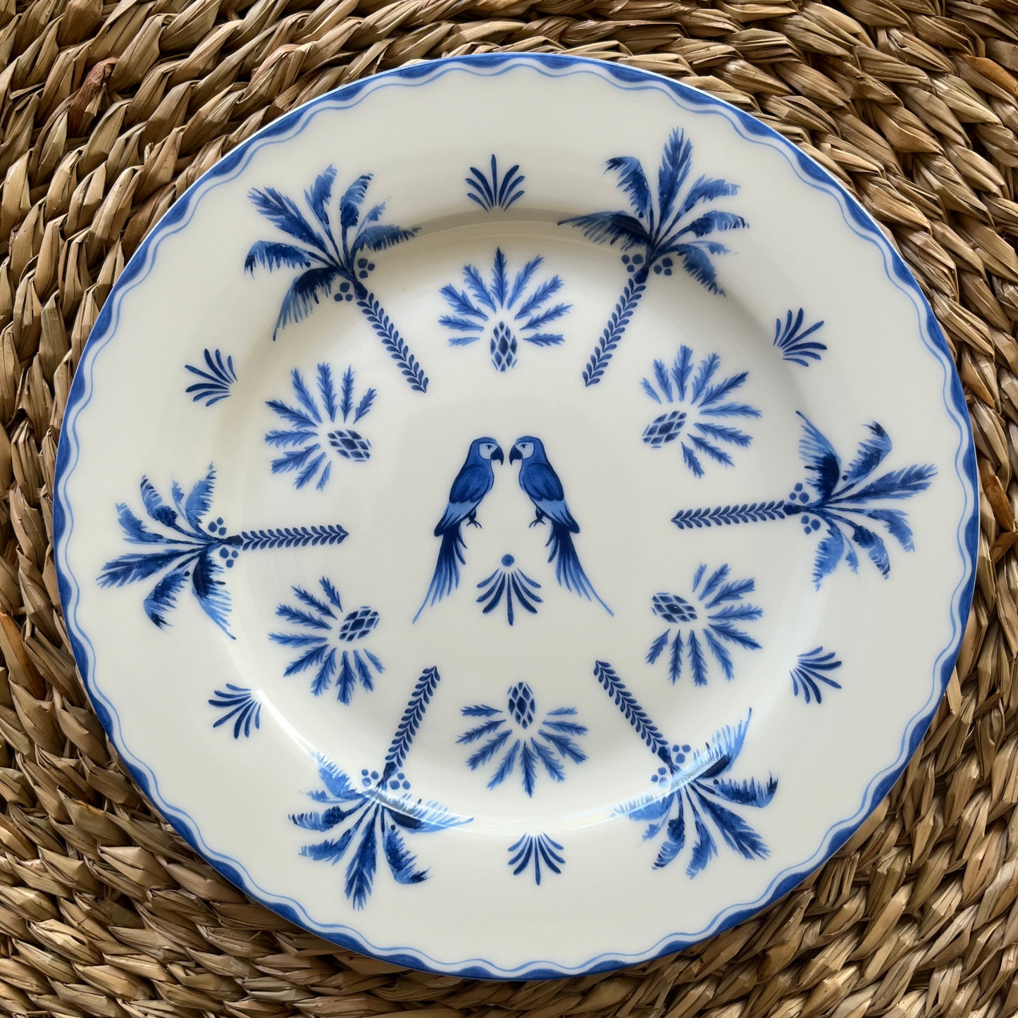 Platos Postre Exotic Vibes Azul