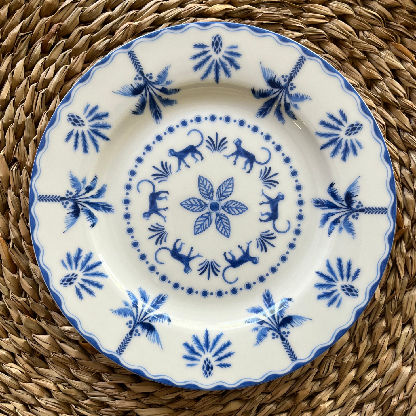 Platos Postre Exotic Vibes Azul