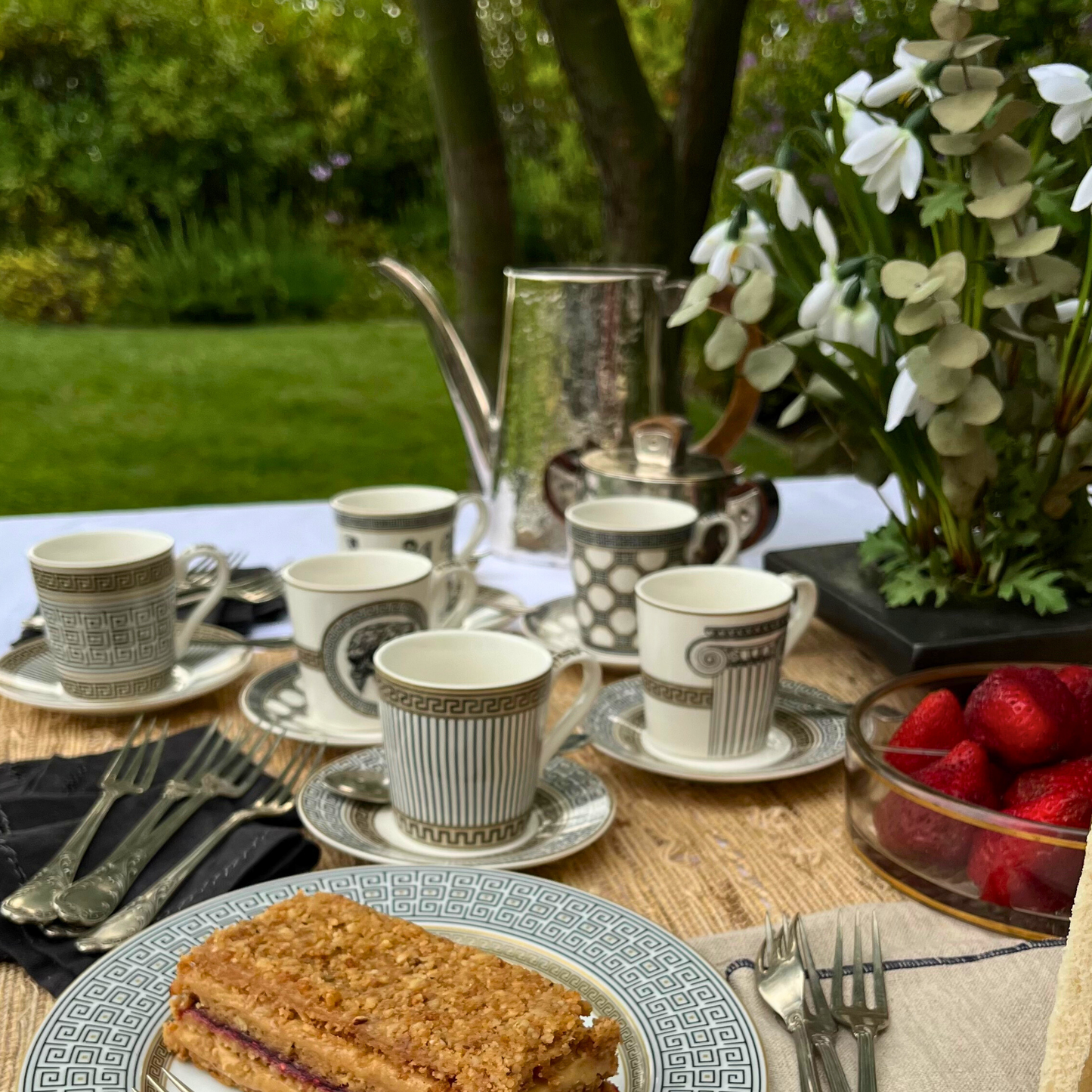 Set Palladium – 6 Tazas de Porcelana Italiana
