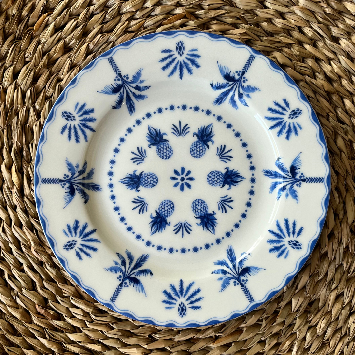 Platos Postre Exotic Vibes Azul