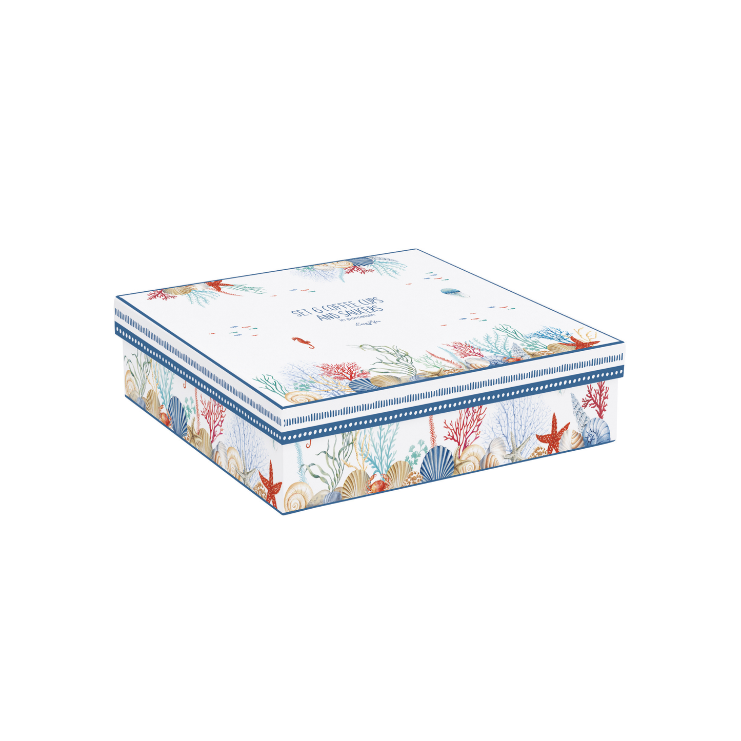 Set Sea Breeze - 6 Tazas de Porcelana Italiana