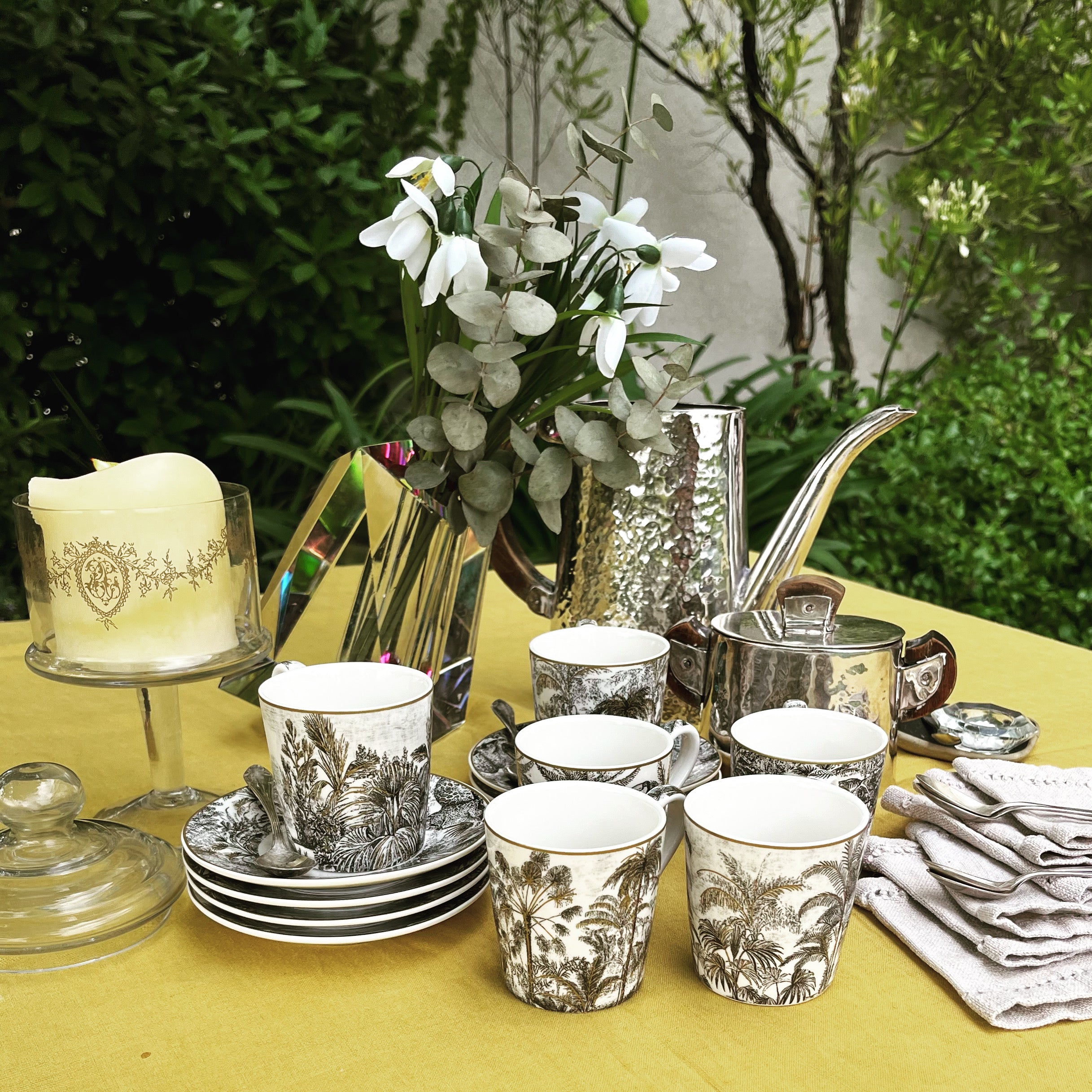 Set Retro Jungle – 6 Tazas de Porcelana Italiana