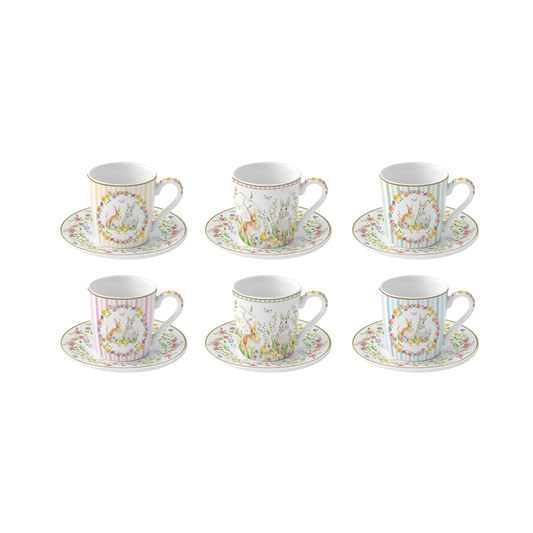 Set Easter - 6 Tazas de Porcelana Italiana