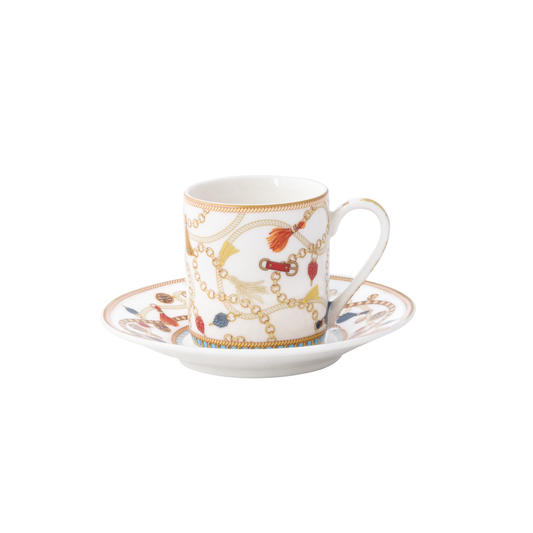 Set Cheval - 2 Tazas de Café Porcelana Italiana