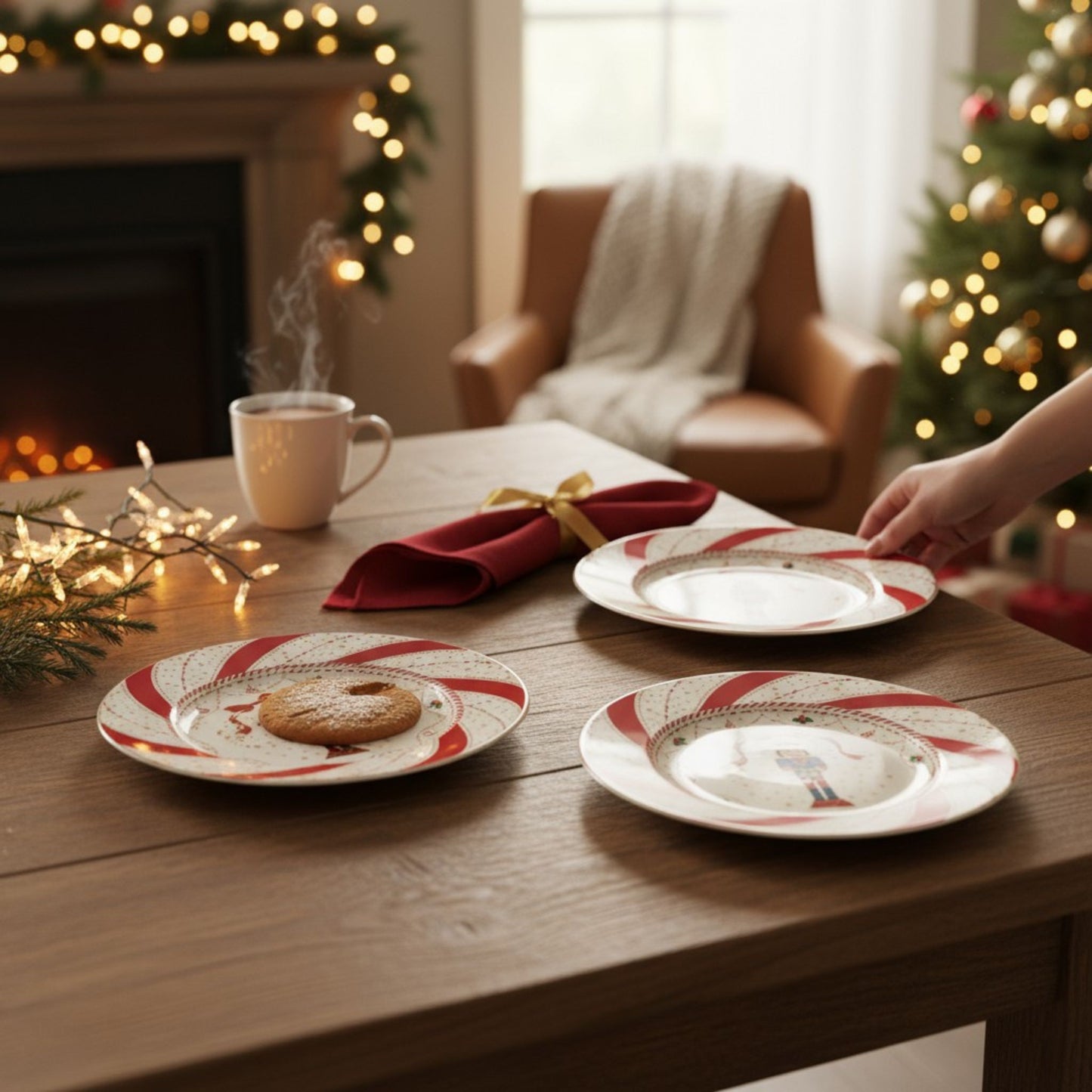 Platos Postre Nutcracker Twist