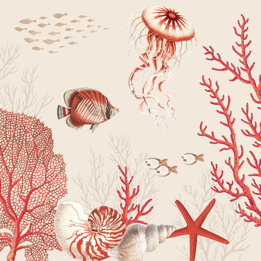 Servilletas de papel Coral Reef -  20 unidades
