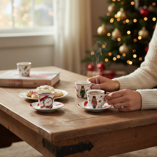 Set Nutcracker Twist - 6 Tazas de Porcelana Italiana