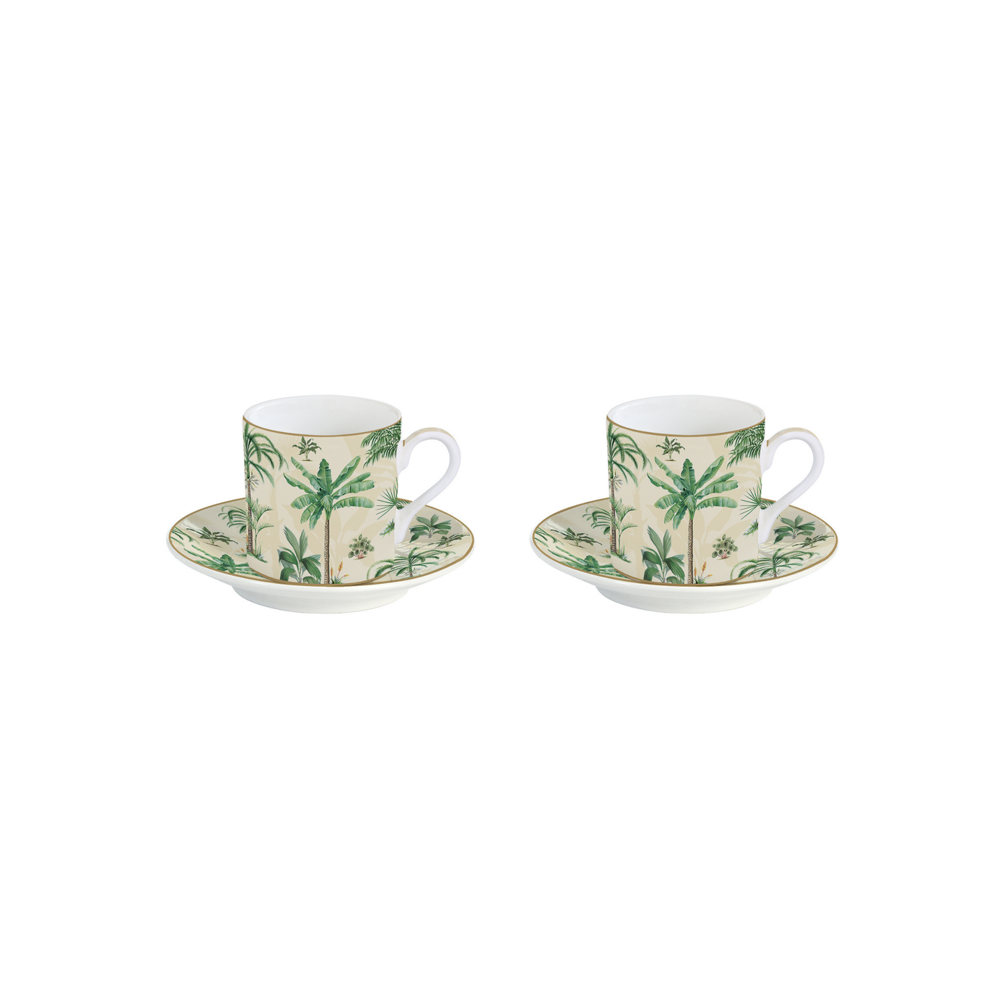 Set Oasis - 2 Tazas de Porcelana Italiana