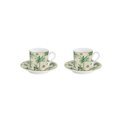 Set Oasis - 2 Tazas de Porcelana Italiana