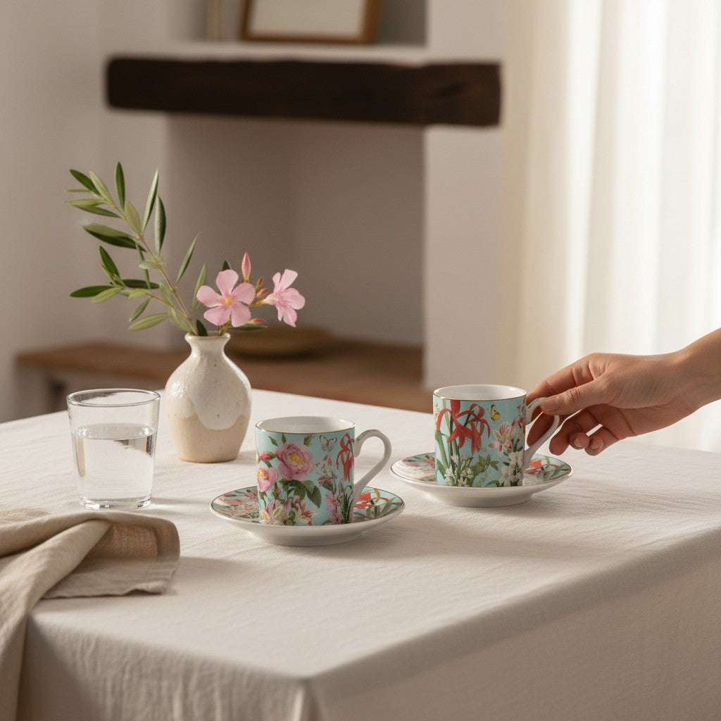 Set Botanic Garden  – 2 Tazas Porcelana Italiana