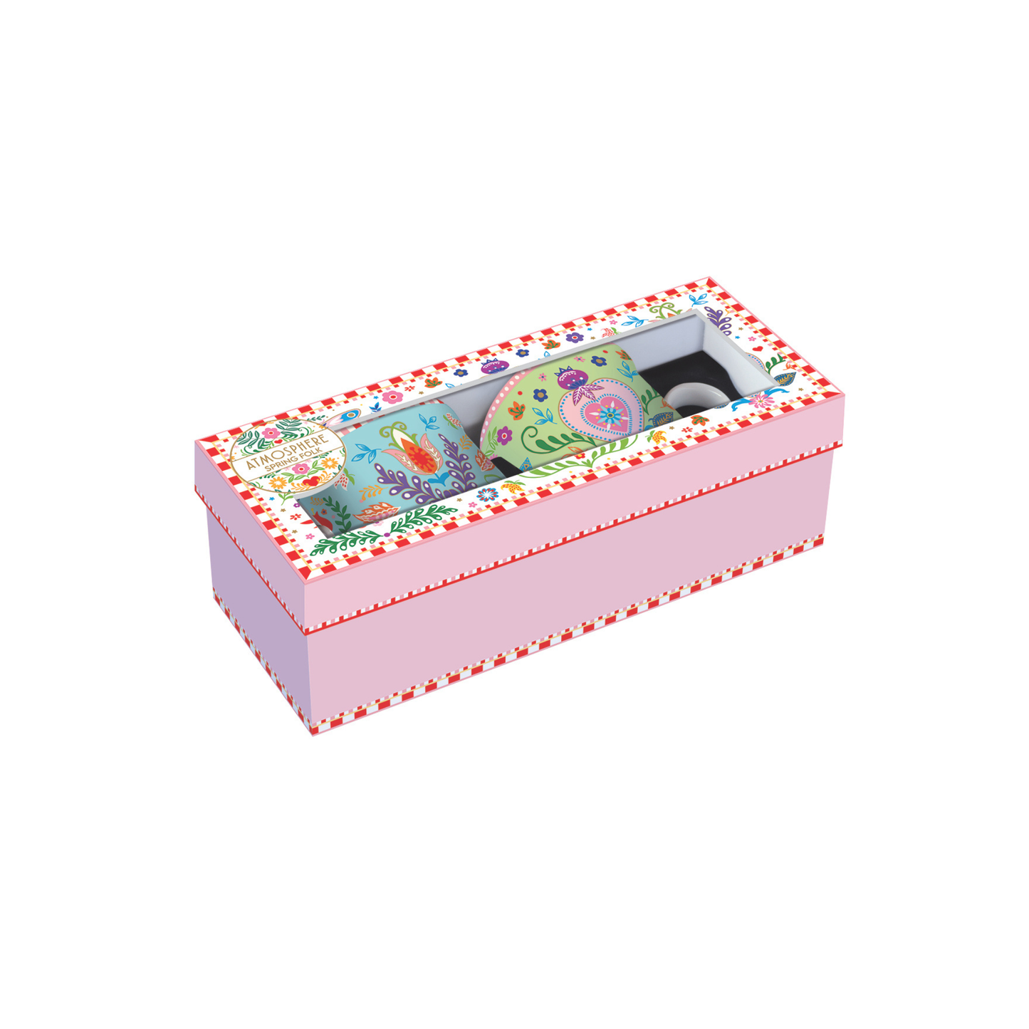 Set Spring Folk - 2 Tazas de Porcelana Italiana