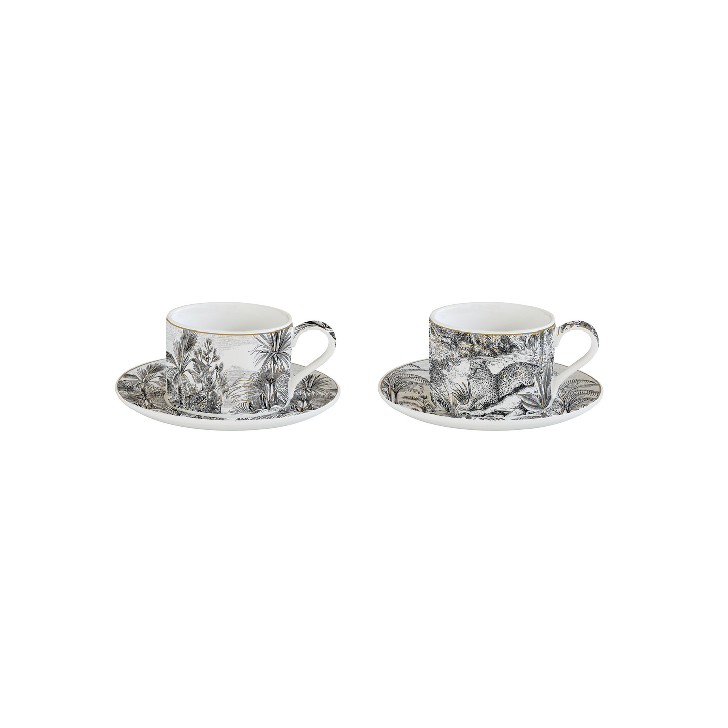 Set Retro Jungle - 2 Tazas de Porcelana Italiana