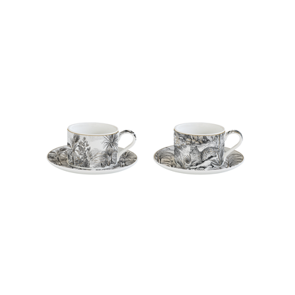 Set Retro Jungle - 2 Tazas de Porcelana Italiana