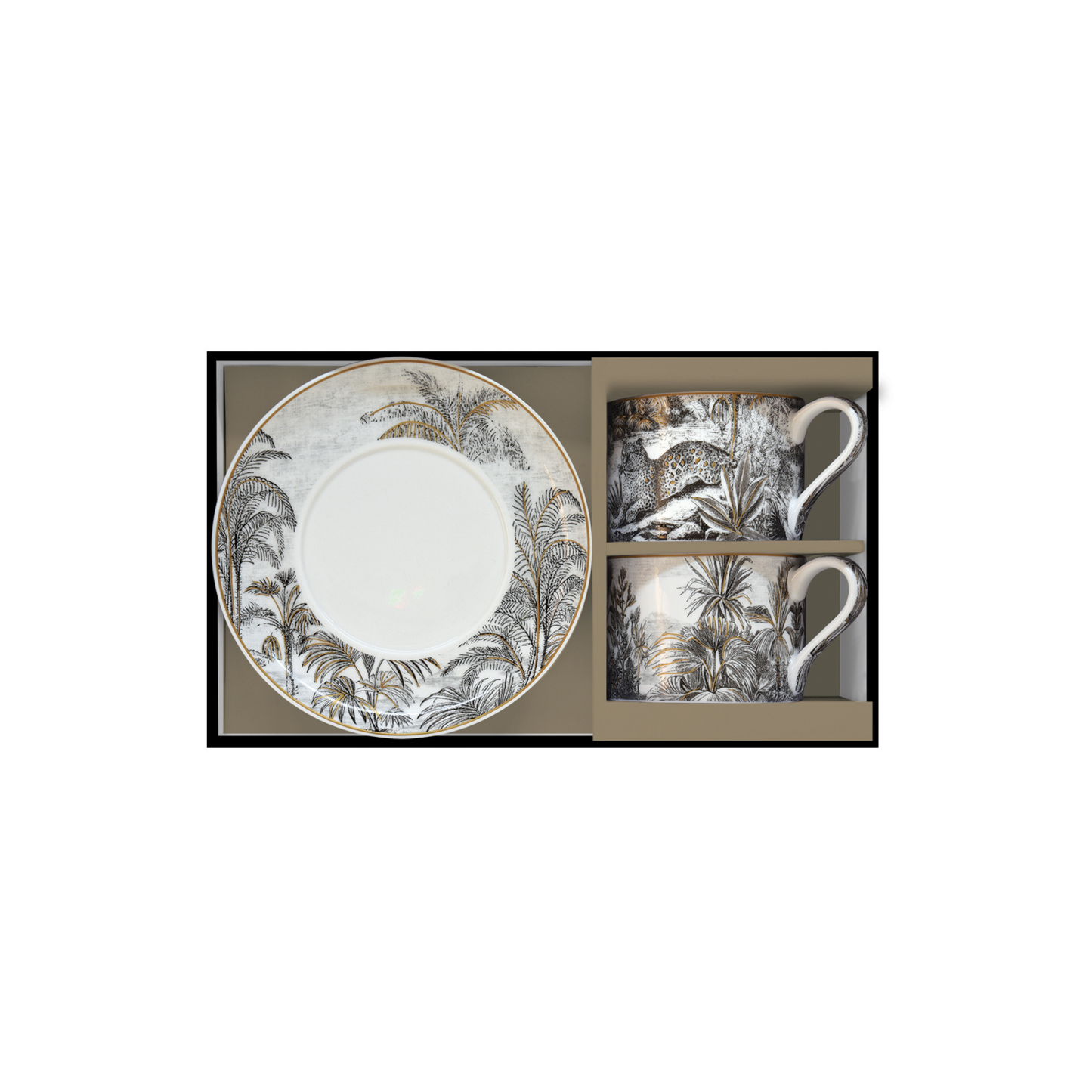 Set Retro Jungle - 2 Tazas de Porcelana Italiana