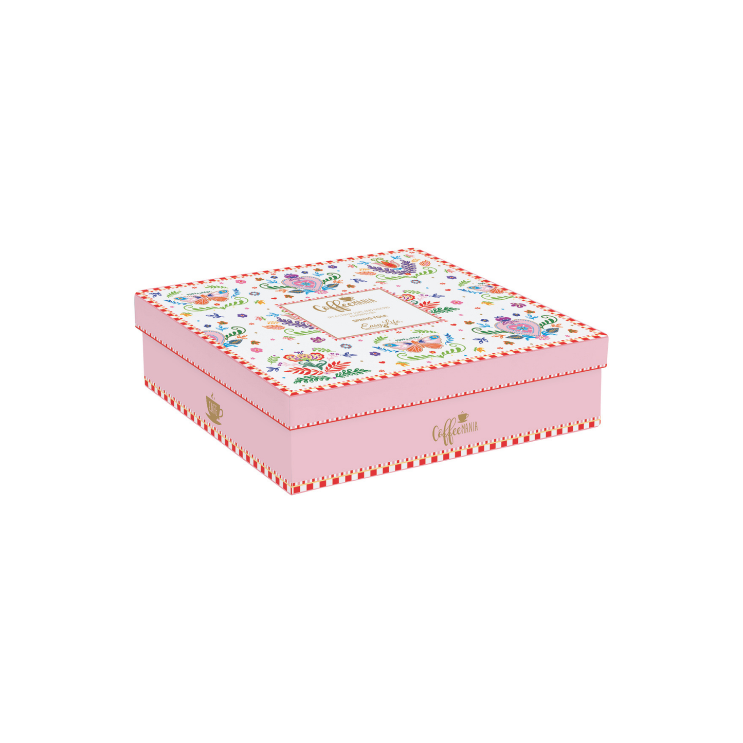 Set Spring Folk - 6 Tazas de Porcelana Italiana