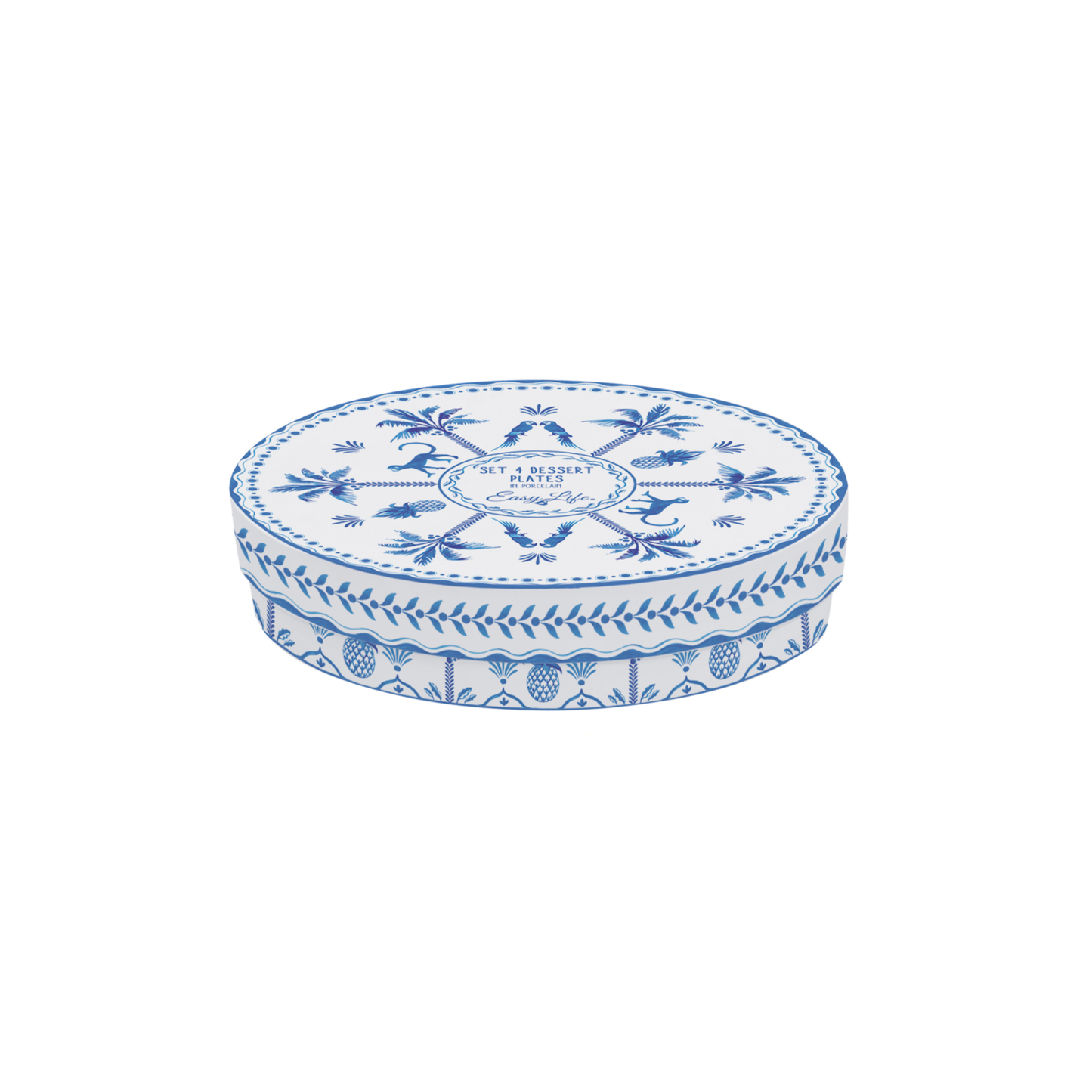 Platos Postre Exotic Vibes Azul