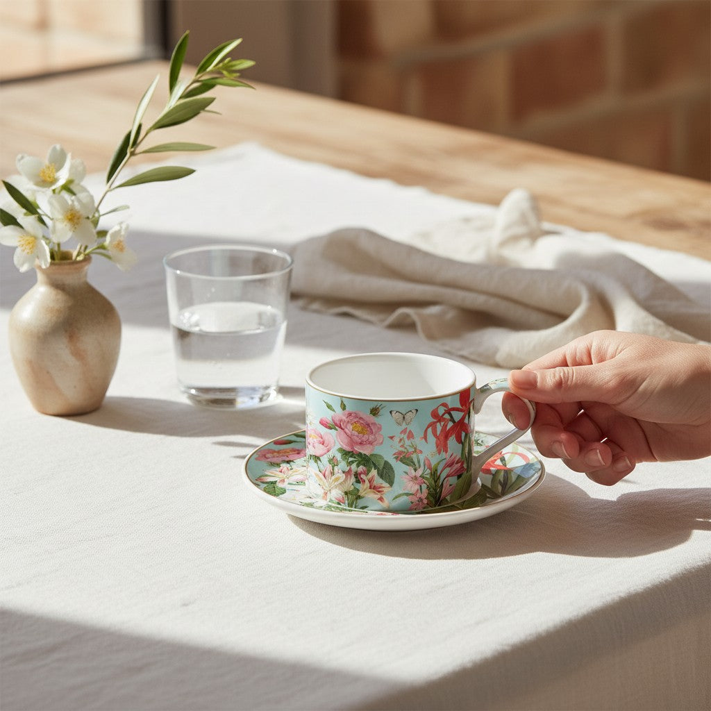 Set Botanic Garden  – 1 Taza de Té Porcelana Italiana